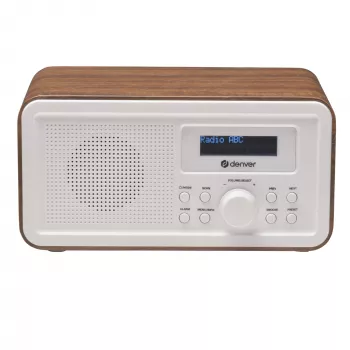 Ραδιόφωνο DENVER DAB-30DW επιτραπέζιο DAB/UKW με σκούρο φινίρισμα ξύλου