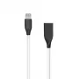 Καλώδιο σιλικόνης USB- Lightning, 1m (λευκό)