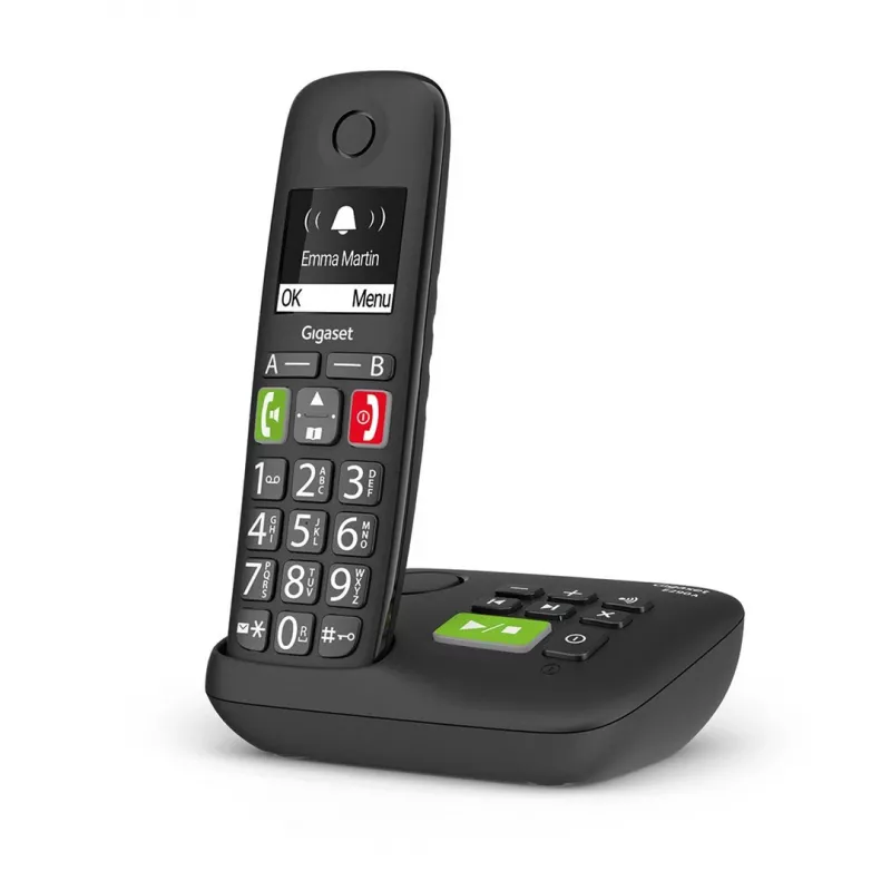 Gigaset E290A Αναλογικό/DECT Τηλέφωνο με Αναγνώριση Κλήσης Μαύρο