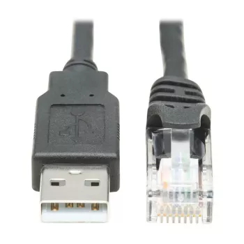 EATON TRIPPLITE Καλώδιο κονσόλας USB-A σε RJ45 Rollover M/M - Συμβατό με Cisco 250 Kbit/s 1,83 m μαύρο (U009-006-RJ45-X)
