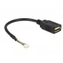 Καλώδιο USB DeLOCK 84834 USB 2.0 0,15 m μαύρο