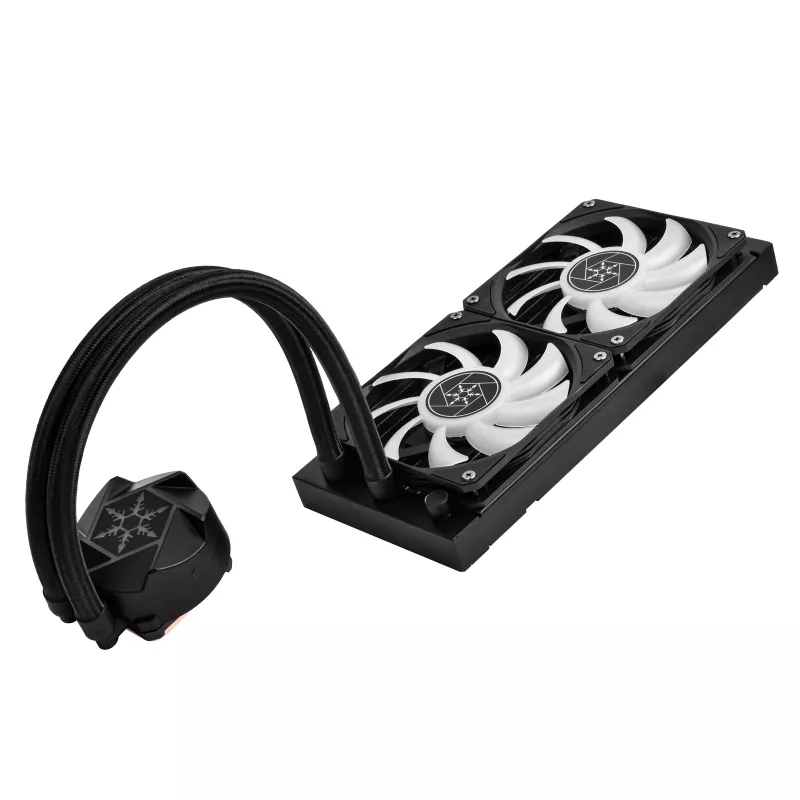 SilverStone VIDA 240 λεπτή, AiO υγρή ψύξη, μαύρο - 240mm