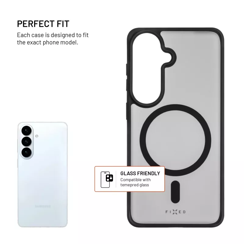 Fixed MagMisty | Κάλυμμα πλάτης | Samsung | Galaxy S26 | Πολυανθρακικό/TPU | Μαύρο