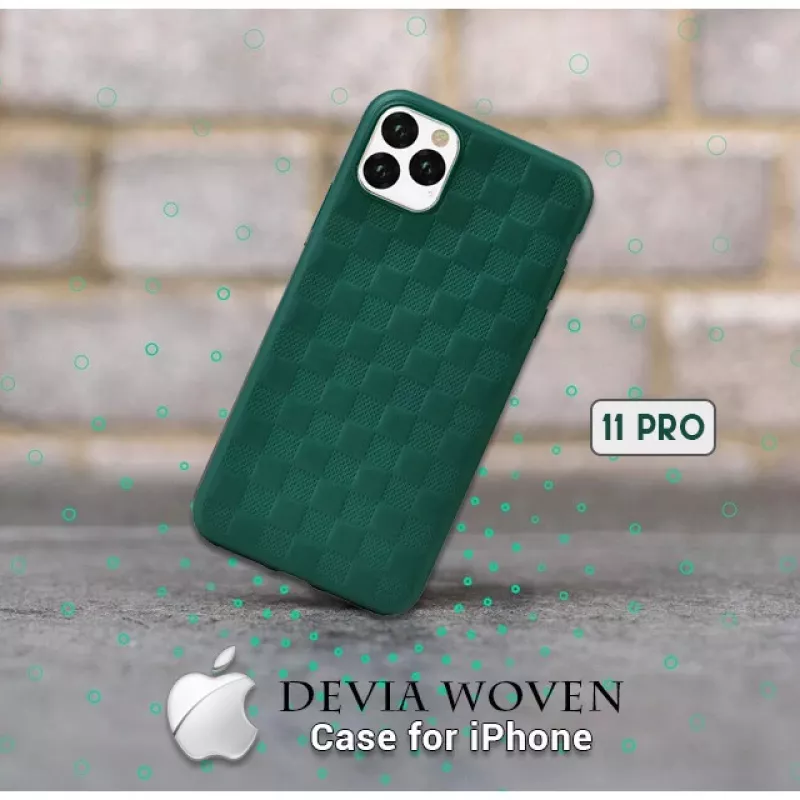 Προστατευτική θήκη Devia Woven2 για iPhone 11 Pro, πράσινο