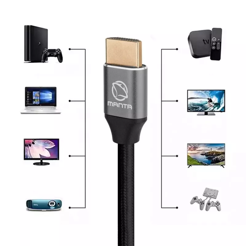 Καλώδιο HDMI MANTA HDMI-3MC 3 m – υποστηρίζει ανάλυση έως 8K