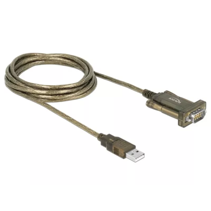 Σειριακό καλώδιο DeLOCK 64073 USB Type-A DB-9 διαφανές 2m