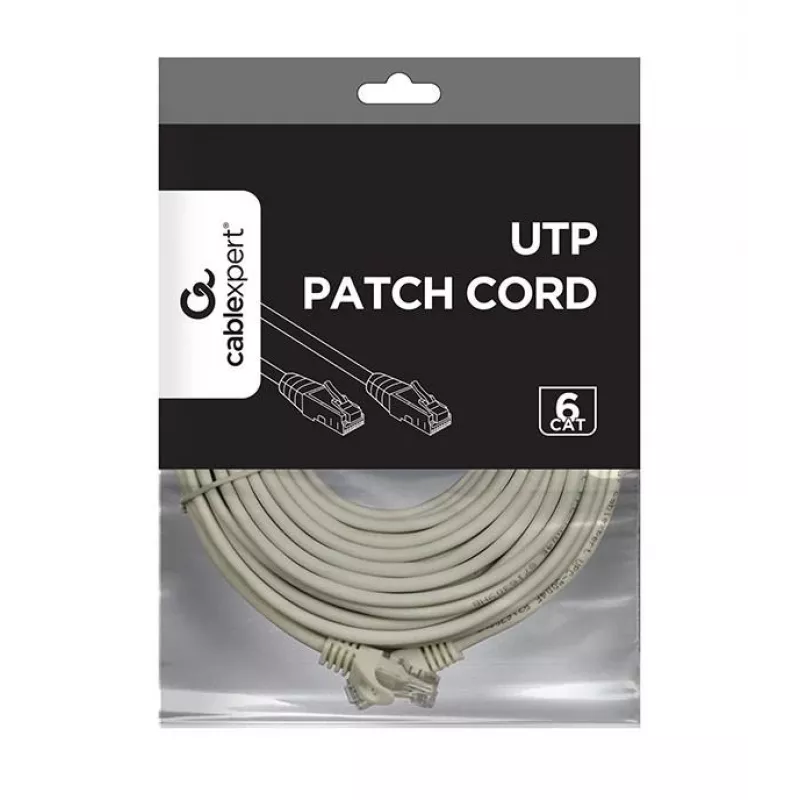Καλώδιο δικτύου Gembird PP6U-20M Cat6 U/UTP 20 m RJ-45 γκρι