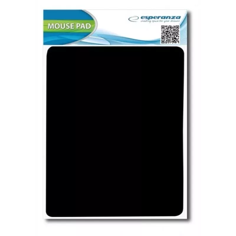 Mousepad ESPERANZA EA145K — Gaming mousepad, μαύρο, μονόχρωμη επιφάνεια, αντιολισθητική βάση