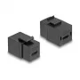 Μονάδα Keystone DeLOCK USB 2.0 υποδοχή Type-C σε υποδοχή μαύρο