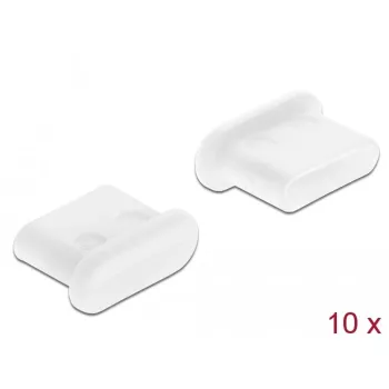 Καπάκι προστασίας από σκόνη για υποδοχή USB Type-C DeLOCK 64095 10 τεμ. λευκό