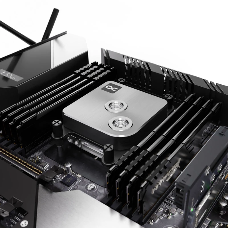 Alphacool Core 1 13444 μπλοκ νερού CPU, LGA1700/LGA1851/AM4/AM5, ασημί