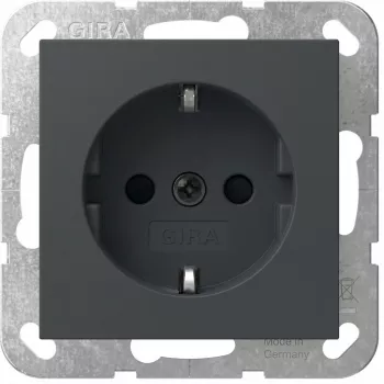 Πρίζα Schuko Gira System 55, Μοντέλο 445328, έκδοση ανθρακί