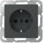 Πρίζα Schuko Gira System 55, Μοντέλο 445328, έκδοση ανθρακί