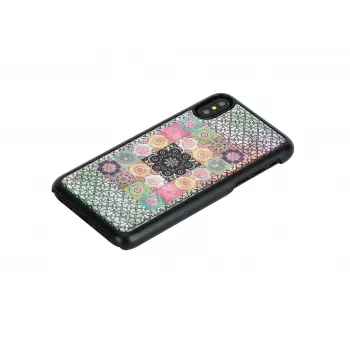 Θήκη smartphone iKins για iPhone XS / XS S — σχέδιο Flower Garden, μαύρη