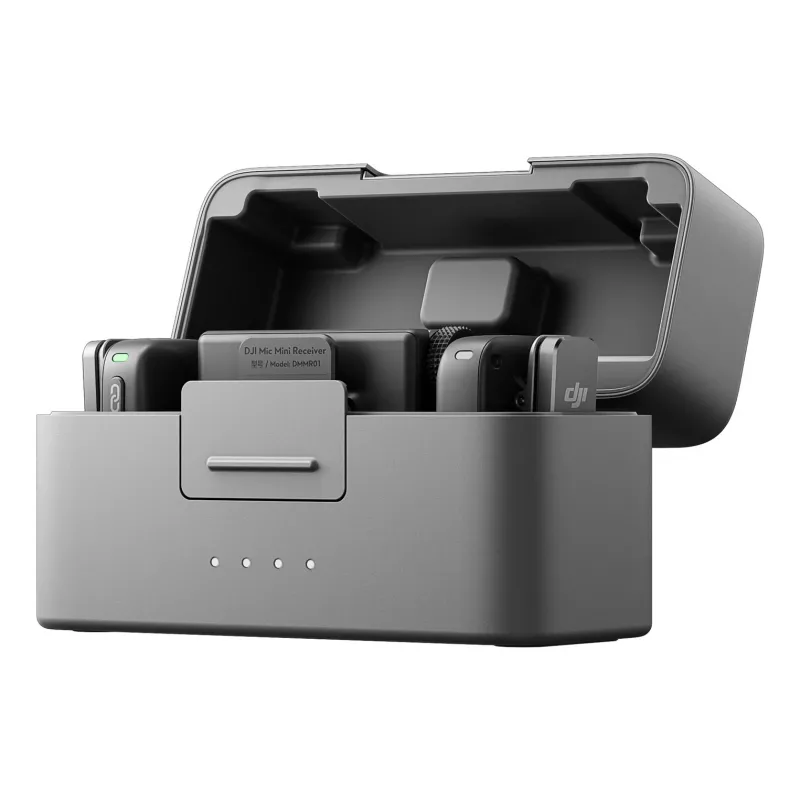 DJI Mic Mini (2 TX + 1 RX + Θήκη φόρτισης) Ασύρματο κιτ μικροφώνου - σκούρο γκρι