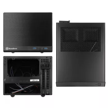 SilverStone SUGO 13 - Desktop - Mini-DTX - χωρίς τροφοδοτικό (AT / PS/2) - μαύρο - USB/Audio (SST-SG13B-Q)