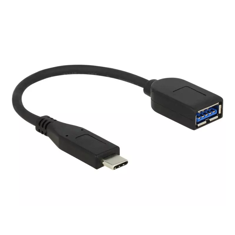 Καλώδιο USB DeLOCK USB 3.1 Gen 2 Type-C/Type-A 0,1 m μαύρο
