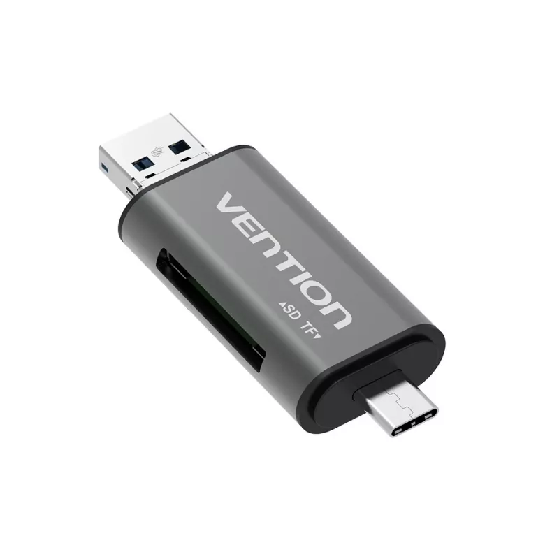Πολυλειτουργικός αναγνώστης καρτών Vention USB3.0 γκρι μέταλλο Type
