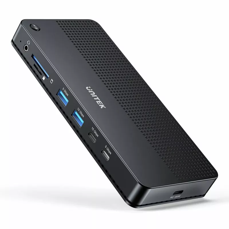 Docking station UNITEK D1103A01 USB4 Ενσύρματο μαύρο 100W Power Delivery