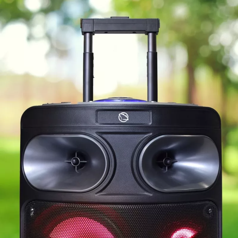 Φορητό ηχείο Bluetooth karaoke MANTA SPK0803B140 140W, με μπαταρία, MIC/USB/microSD, FM, equalizer, ρόδες