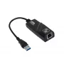 Akyga AK-AD-31 προσαρμογέας USB 3.0 σε Gigabit Ethernet, RJ45, καλώδιο 15 cm, μαύρο
