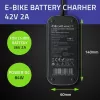 Φορτιστής E-Bike QOLTEC 50332 — έξοδος 36V/42V, 2A, βύσμα 5,5×2,1 mm
