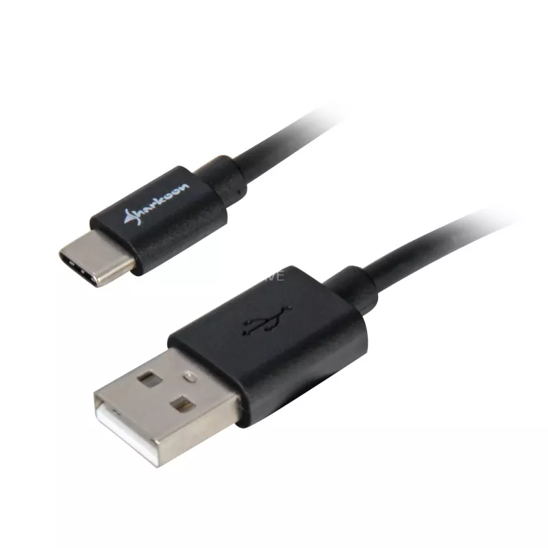Προσαρμογέας καλωδίου USB 2.0 A σε USB-C Sharkoon 0,5 m, μαύρο
