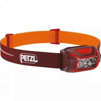 Φακός κεφαλής Petzl Actik Core — LED, 100 lm, ενσωματωμένη μπαταρία USB 1250 mAh, IPX4, κόκκινο