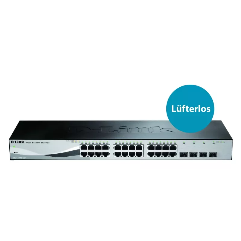 D-Link DGS-1210-28 Managed L2/L2+ 1U μαύρο