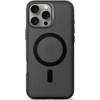 Decoded θήκη πλάτης από ανακυκλωμένο πλαστικό για iPhone 16 Pro Max, διαφανές μαύρο