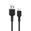 AUKEY CB-CD30 καλώδιο USB-A σε USB-C 0,9 m, πλεκτό νάιλον, 60W PD, 3A, μαύρο