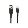 Πλεκτό καλώδιο USB-C σε USB-A 3m μαύρο