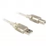 Καλώδιο USB DeLOCK 0,5 m A-B γκρι 82057