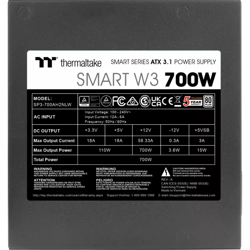 Τροφοδοτικό Thermaltake Smart W3 700 W