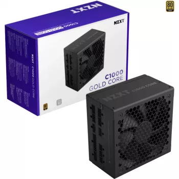 C1000 GOLD CORE, τροφοδοτικό PC μαύρο, 1x 12-Pin High Power GPU, 3x PCIe, cable management, 1000 Watt