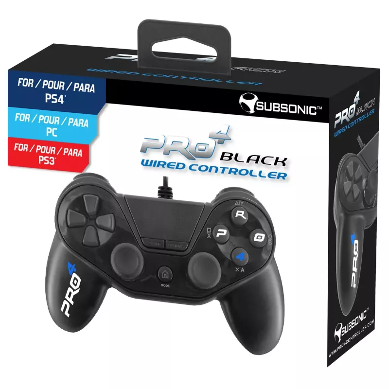 Ενσύρματο χειριστήριο παιχνιδιών SUBSONIC SA5417 για PS4, μαύρο