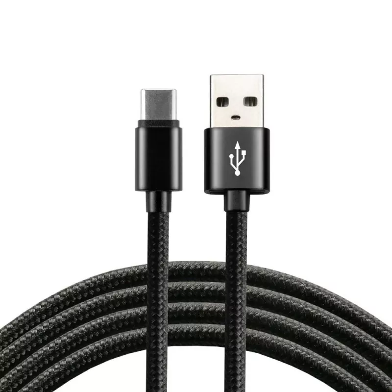 everActive Καλώδιο USB-C 1 m - μαύρο, πλεκτό, ταχεία φόρτιση, 3 A - CBB-1CB