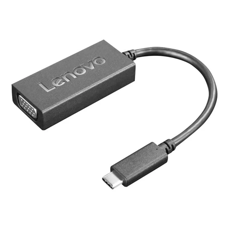Lenovo 4X90M42956 προσαρμογέας καλωδίου βίντεο VGA (D-Sub) USB Type-C μαύρο