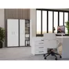 OLIV 2D CLOSED SHELVING UNIT, ανθρακί/λευκό SET
