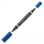 Μαρκαδόρος Μόνιμος Staedtler Lumocolor Duo Λεπτή/Στρογγυλή Μύτη Μπλε