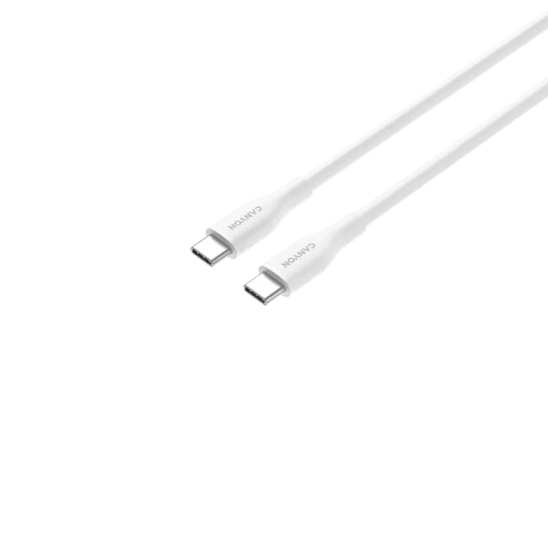 CANYON Καλώδιο CC60SC10 C-C 60W 1m Σιλικόνη Λευκό