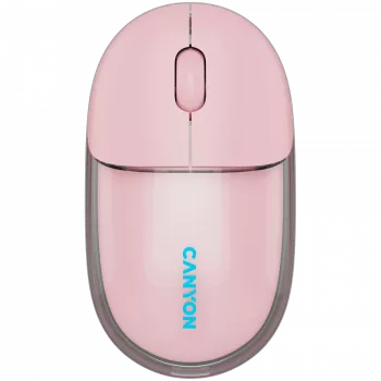 CANYON Ποντίκι OnClick 24 BT/ Wireless Διαφανές/Ροζ