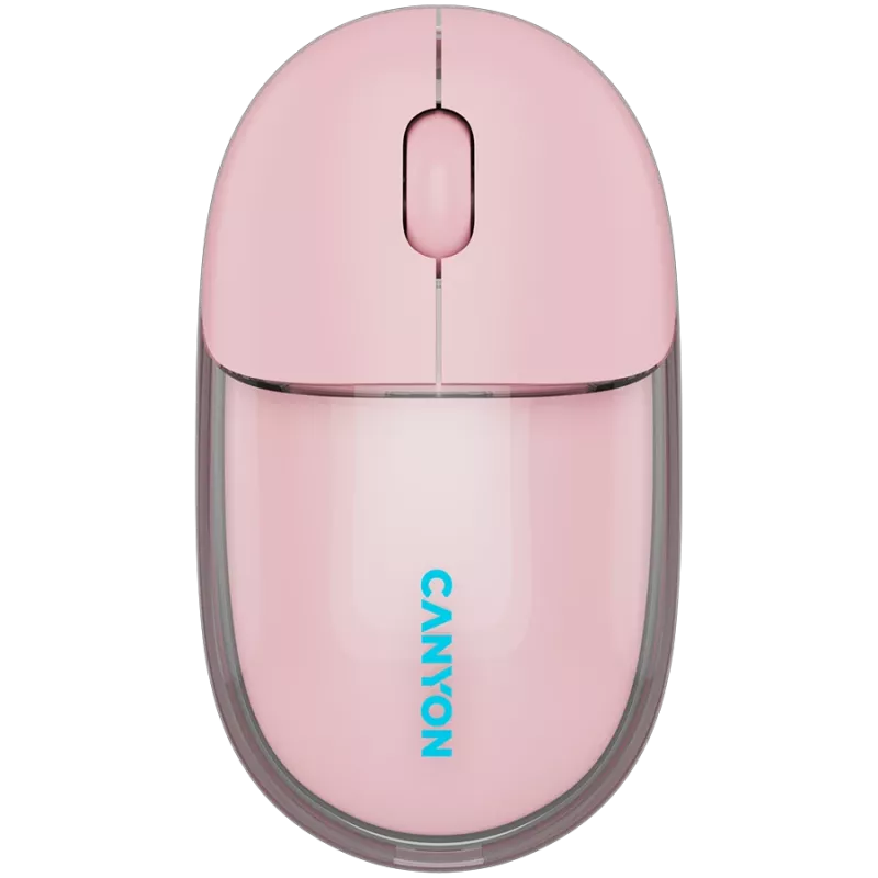 CANYON Ποντίκι OnClick 24 BT/ Wireless Διαφανές/Ροζ