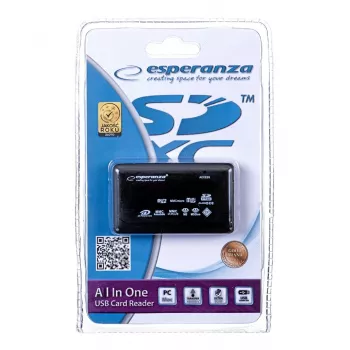 Esperanza EA119 αναγνώστης καρτών μαύρο USB 2.0