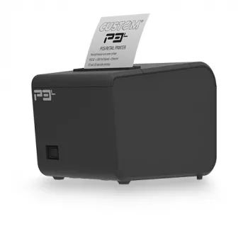 CUSTOM P3L εκτυπωτής POS 58/80 mm, Ethernet, USB, RS232, μείωση χαρτιού, μαύρος