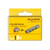 DeLOCK Hub USB 3 θυρών λεπτό USB Type-C 10 Gbps 2 x USB 2.0