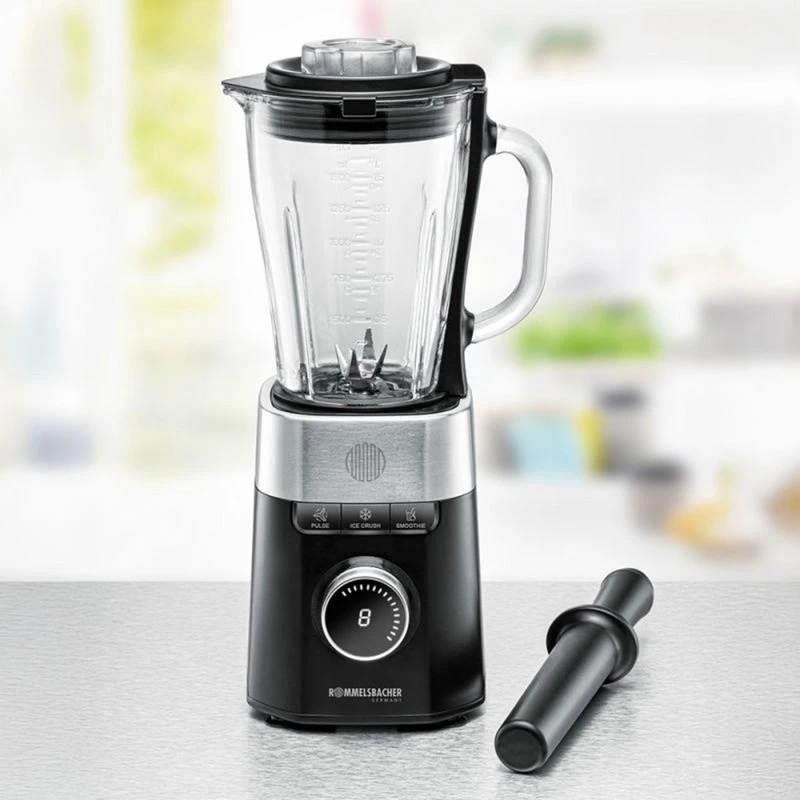Μίξερ βάσης Rommelsbacher MX 1260 — 1200 W, 1,5 L, μαύρο/ανοξείδωτο ατσάλι
