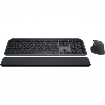 Logitech MX Keys S Combo Πληκτρολόγιο Ποντίκι περιλαμβάνεται Γραφείο RF Ασύρματο + Bluetooth QWERTZ Ελβετικό Γραφίτης