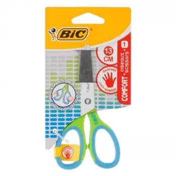 Ψαλίδια BIC Comfort για αριστερόχειρες 13 cm — ψαλίδι αριστερόχειρων, μήκος λεπίδας 13 cm