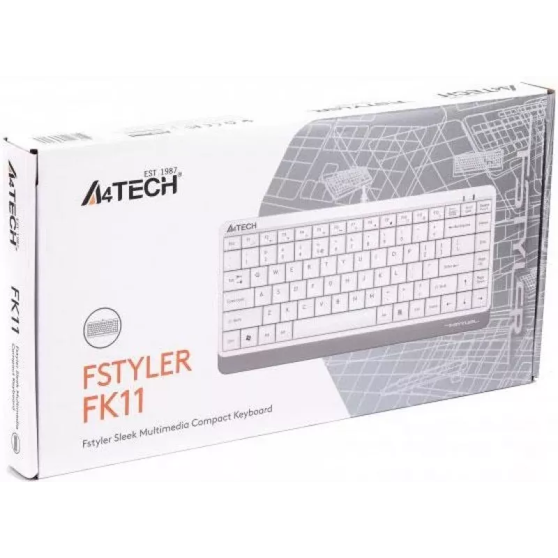 Πληκτρολόγιο A4Tech FSTYLER FK11 λευκό A4TKLA47119 (A4TKLA47119)